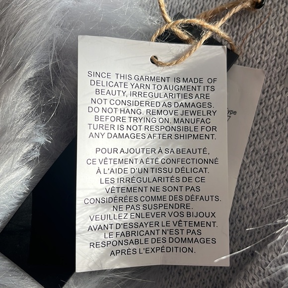 Women’s DOLCE CABO Knitted Long Vest With Faux Fur Collar NWT - Picture 10 of 15